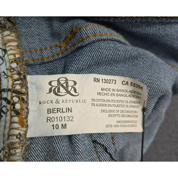 Rock & Republic Women 10 M Berlin Skinny Mid Rise Jeans - Picture 9 of 15